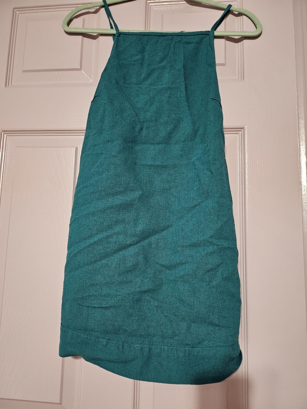 Free People Teal Mini Linen Dress